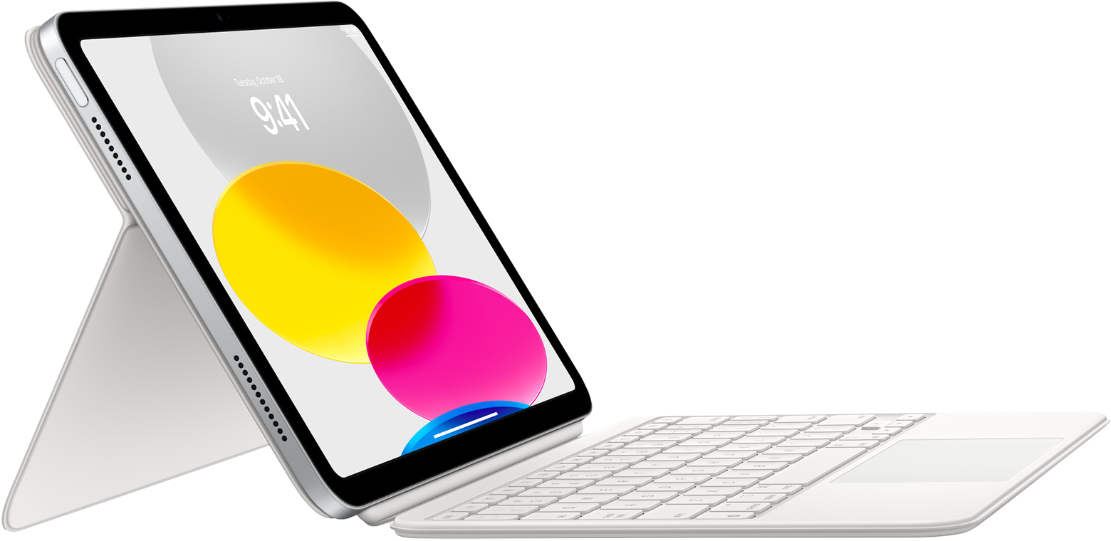 Tastatura Apple Magic Folio A2695, Layout International EN, pentru Apple iPad 10, Alb - imagine 3