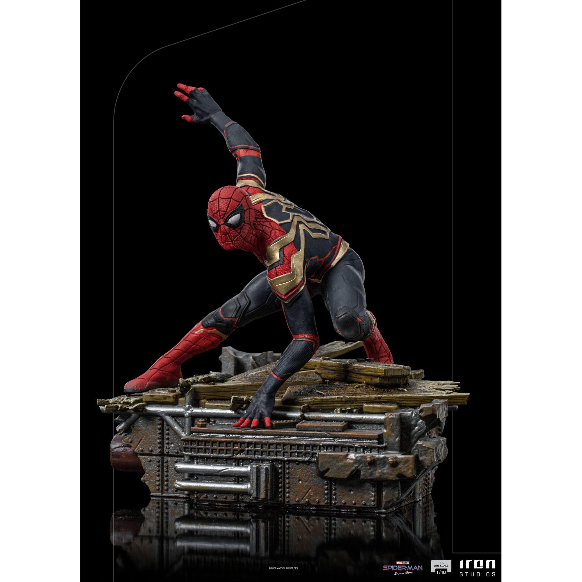 Figurina de colectie Iron Studios Spider-Man: No Way Home BDS Art Scale Deluxe 1/10, Spider-Man Peter 1, 19 cm