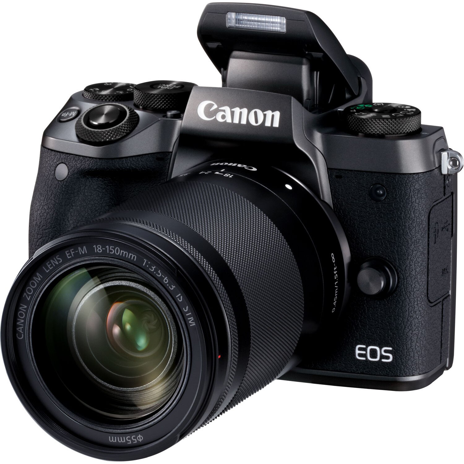 Aparat foto Mirrorless Canon EOS M5, 24MP, APSC Full HD + Obiectiv 18-150mm EF-M F/3.5-6.3 IS STM, Negru
