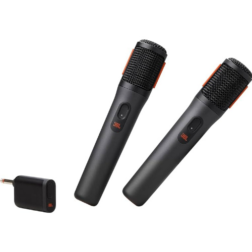 Set 2x microfoane Wireless JBL Partybox, 50Hz - 15KHz, 2.4GHz, Negru - imagine 2
