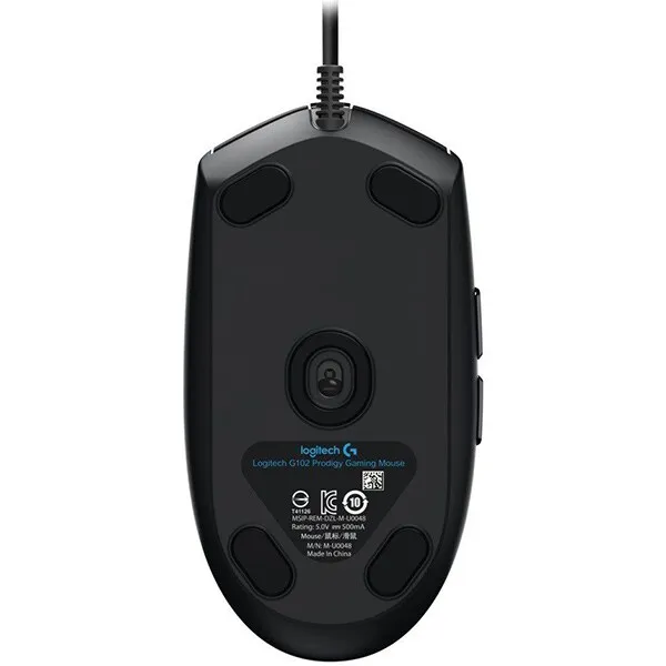 Mouse Gaming cu fir Logitech G102 Prodigy, 6000dpi, 85g, Negru - imagine 3