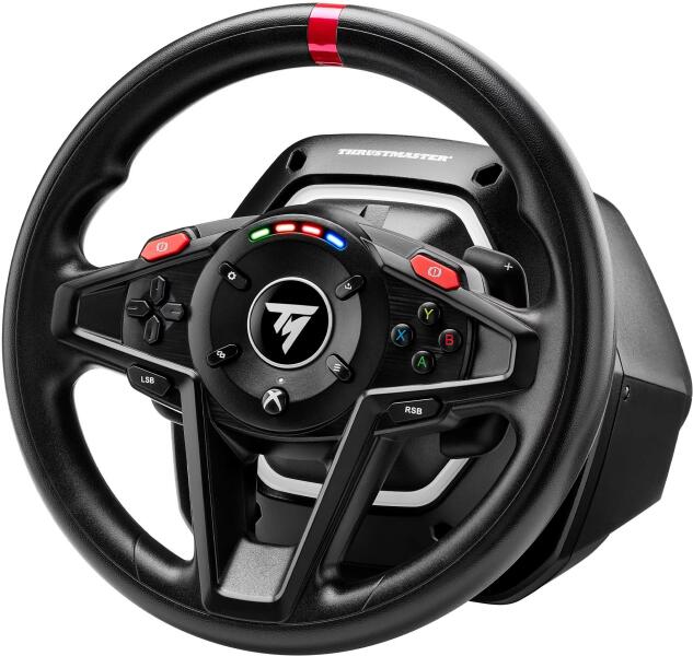 Set Volan + Pedale Gaming Thrustmaster T128-P, 13 butoane, Unghi de rotatie 900 Grade, Compatibil PlayStation 5, PlayStation 4, PC - imagine 3