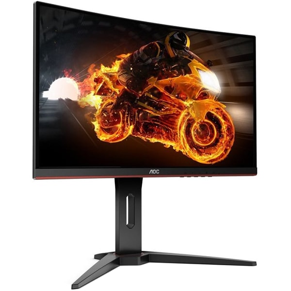 Monitor Curbat Gaming LED MVA AOC C27G1, 27 inch, Full HD, 144Hz, 1 ms, 2x HDMI, VGA, Display Port, FreeSync, Negru/Rosu - imagine 2