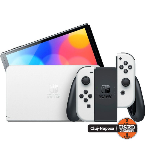 Consola Nintendo Switch OLED, 64 Gb, White - imagine 2