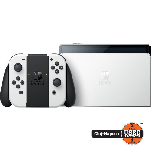 Consola Nintendo Switch OLED, 64 Gb, White - imagine 4