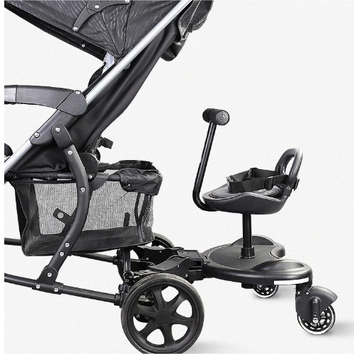 Placa pentru Carucior Buggy Board X001YOWWTB, Pentru Copii, Scaun Detasabil, Negru - imagine 2