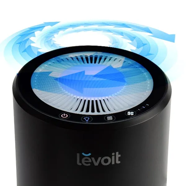 Purificator de aer Levoit LV-H133-RBK, Filtru True HEPA, Filtrare 99.97%, 100% Ozon Free, 50 m, 400m/h, Touch Screen, Display LCD, Senzor Particule, Negru - imagine 2