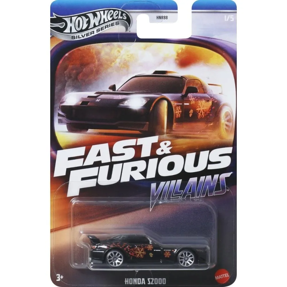 Macheta auto Hot Wheels Fast and Furious Villans Honda S2000, Scara 1:64