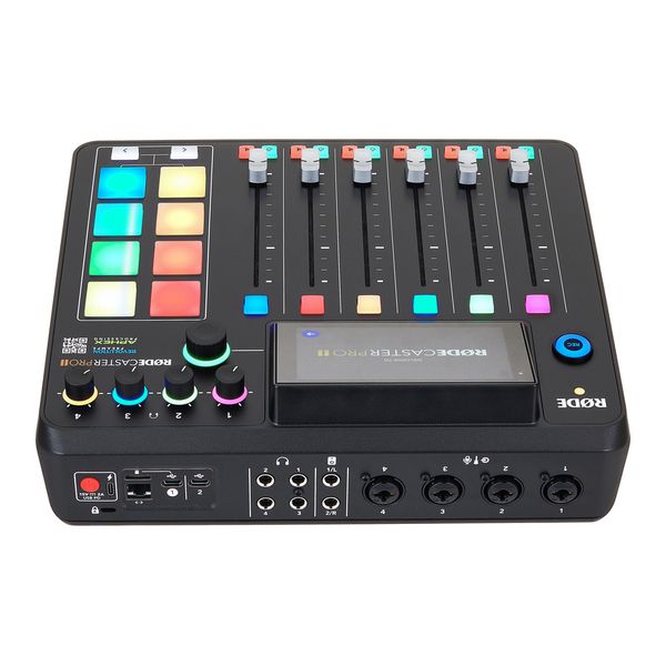 Mixer Audio Rode Rodecaster Pro II, 4 XLR pentru Microfon, 4 Gb, 8 PAD Smart, Negru
