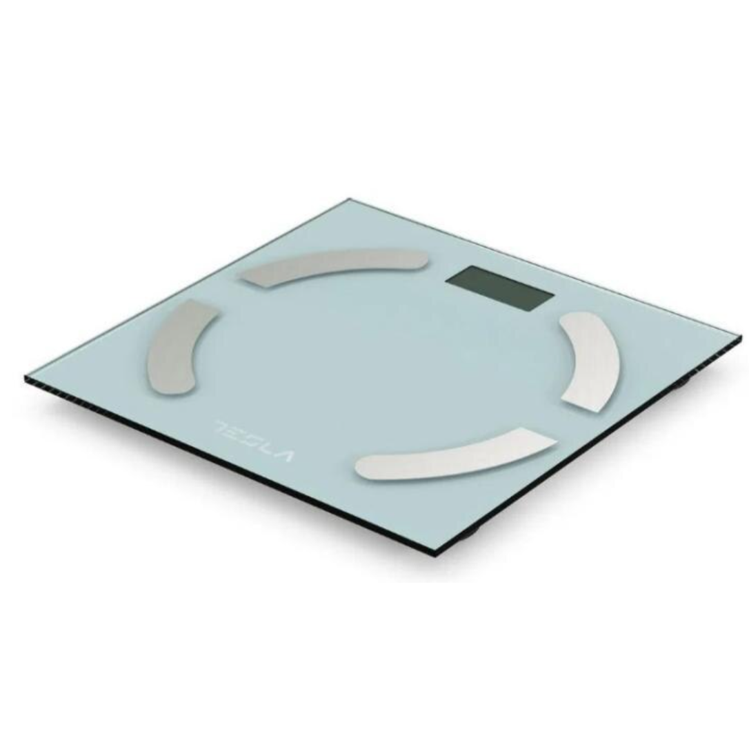 Cantar corporal de diagnostic Tesla BS301WX, 180kg, baterii 2xAAA, 30x30 cm, masurare masa musculara, nivel grasime, nivel de apa din corp, Alb - imagine 2