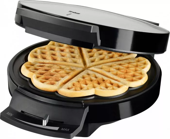 Aparat de Facut Vafe Switch On Waffle Maker, Placi Antiaderente, Indicator LED, Inox/Negru - imagine 3