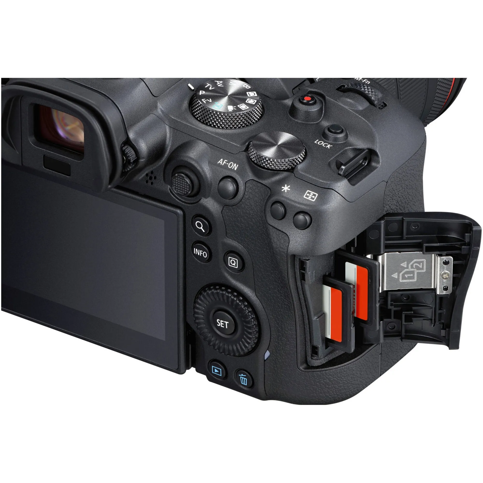 Aparat Foto Mirrorless Canon EOS R6 Body, Full Frame 20.1MP, 4K 60fps, Dual Pixel CMOS AF II, IBIS, Wi-Fi, Negru - imagine 2