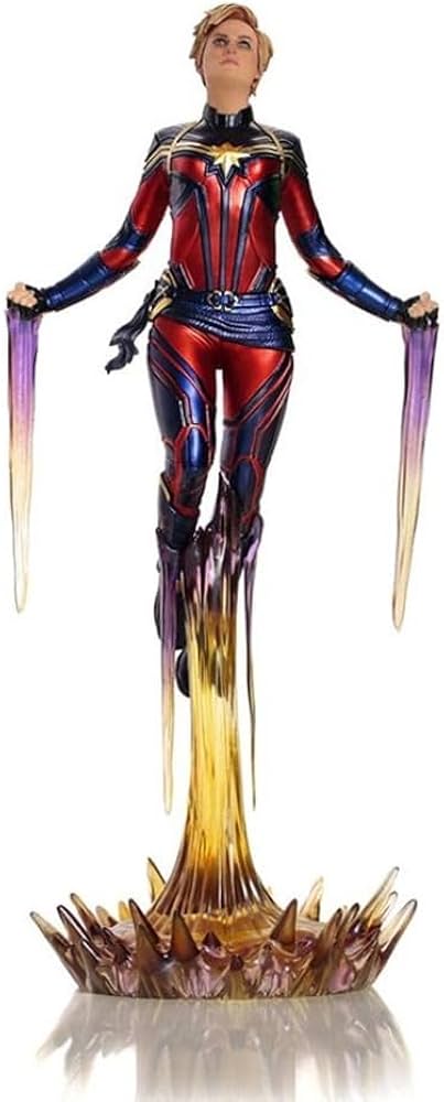 Figurina Captain Marvel - Avengers: Endgame - BDS Art Scale 1/10 - Iron Studios, 26 cm