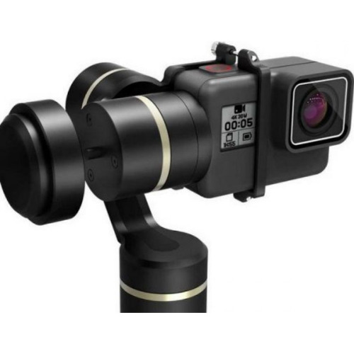 Gimbal Feiyu Tech FY-G5 cu stabilizare pe 3 axe pentru camere de actiune, compatibil cu GoPro, SJCam, Xiaomi, Negru - imagine 2
