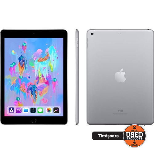 Apple iPad Gen 6 2018 9.7 inch A1893 32 Gb, WiFi, Silver - imagine 2