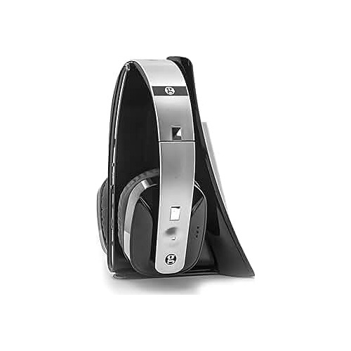 Casti Over-Ear wireless Geemarc CL7400 Opti, control volum, argintiu-negru - imagine 2