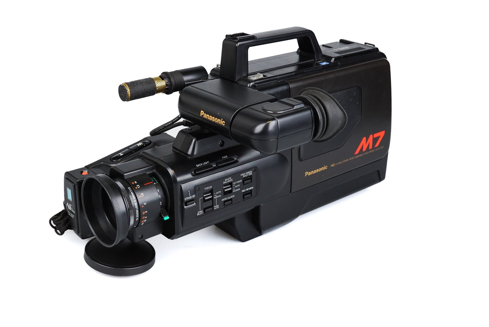 Cameră Video Vintage National NV-M7EN, Format Full-Size VHS, PAL, Auto Focus, Zoom Optic, Negru