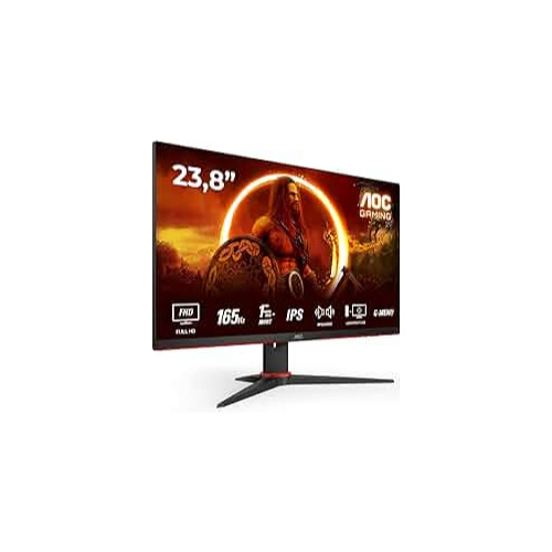 Monitor gaming LED VA AOC 24G2SAE/BK, 23.8 Inch, Full HD, 165Hz, DisplayPort, AdaptiveSync, Vesa, Negru/Rosu - imagine 2