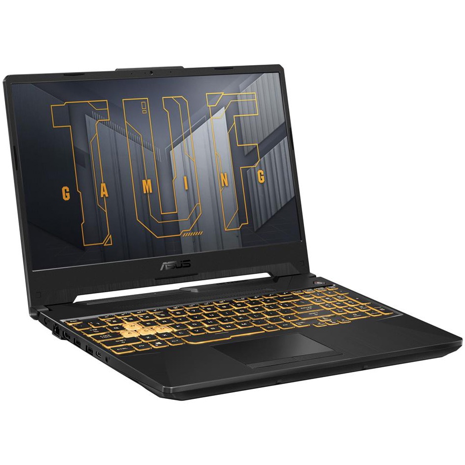 Laptop Gaming ASUS TUF F15 FX506H, Display 15.6 inch FHD, 144Hz, Intel Core i5-11400H 2.7 GHz, 8 Gb RAM 3200 MHz, SSD 512 Gb NVMe, nVidia GeForce RTX 3050 4 Gb, Wi-Fi 6, Aura RGB, HDMI, Ethernet, USB-C, Graphite Black - imagine 2