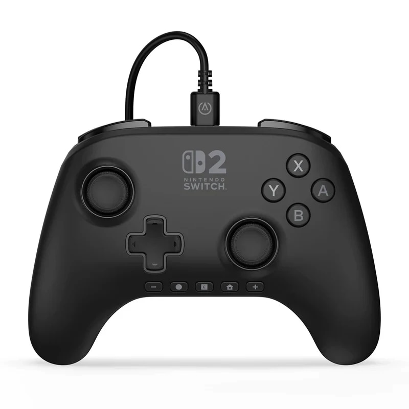 Controller cu fir, PowerA Advantage Wired, Nintendo Switch 2, Official, Hall Effect, Negru