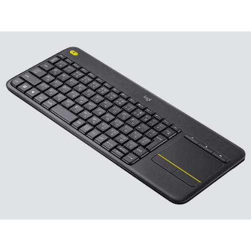 Tastatura Wireless Logitech K400 Plus, Touchpad, USB, Black