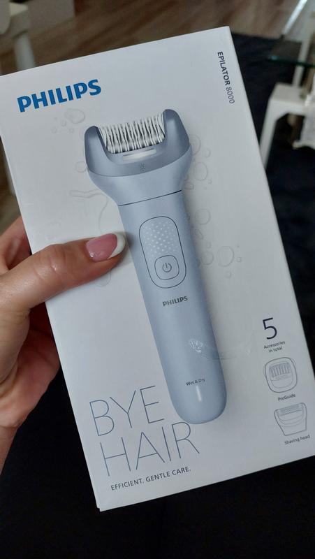 Epilator Philips Seria 8000 BRE709/00, ProGuide, Autonomie 60 minute, Lumina LED, Umed si uscat - Garantie 24 LUNI