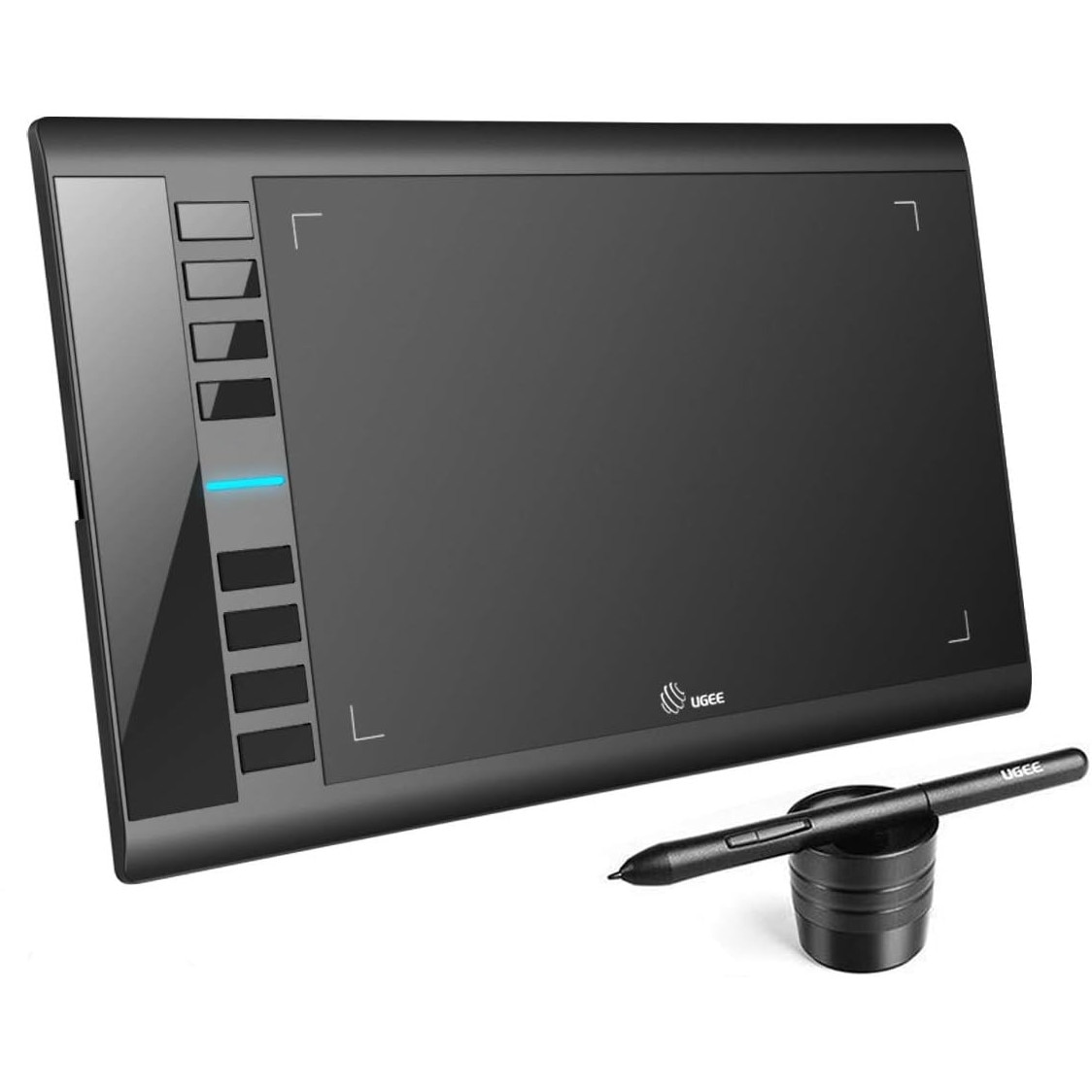 Tableta Grafica Ugee M708 Suprafata Lucru 10x6 Inch 8192 Niveluri Presiune Black - imagine 2