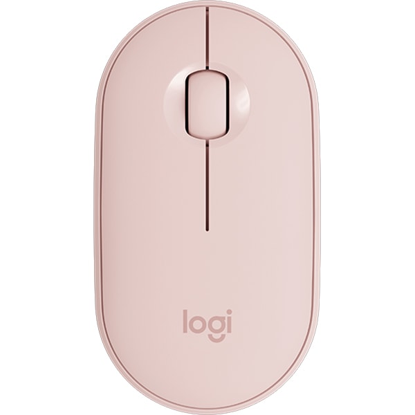 Mouse Wireless Logitech Pebble M350, Bluetooth, 4000 DPI, Ambidextru, Roz
