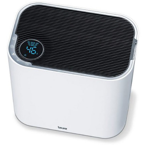 Purificator aer BEURER LR330, Umidificare, 3 trepte viteza, 55W, 4.6 litri, HEPA, Alb-Negru