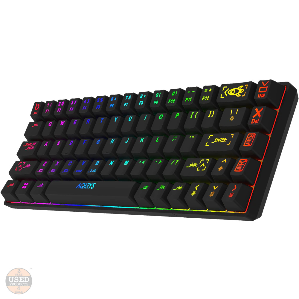 Tastatura gaming mecanica AQIRYS Mira, Wireless, Bluetooth, USB, Layout INT., Negru - imagine 3