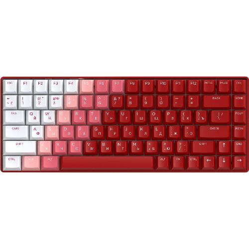 Tastatura gaming mecanica Dareu A84, Bluetooth, Wireless, RGB, Stand magnetic, Flame Red