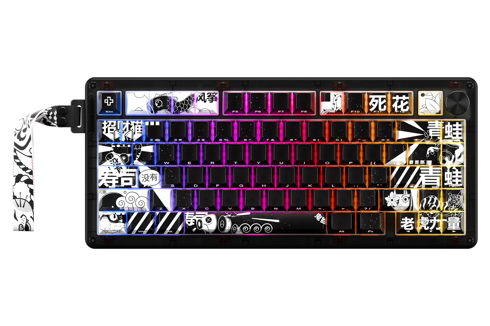 Tastatura Gaming Mecanica QwertyKey75 HE Momo, RGB, Negru