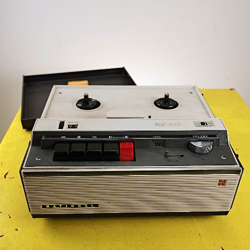 Magnetofon Portabil cu Bobine Vintage Panasonic/National R2-503S, Anii 1960, Negru