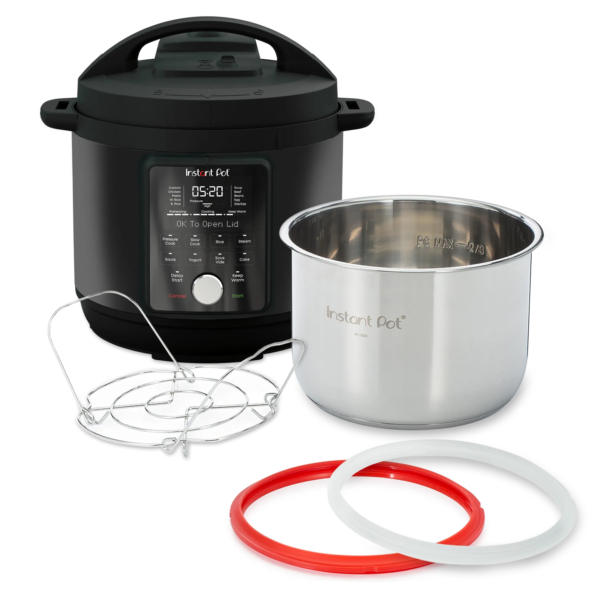 Multicooker Instant Pot Duo Plus WhisperQuiet 6, capacitate utila 5.7L, 9 functii, 1000W, Negru - imagine 2