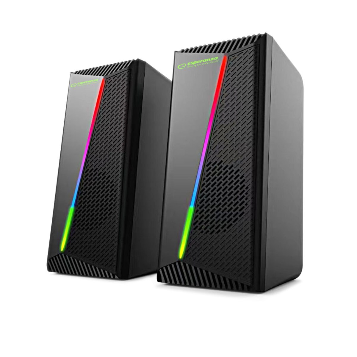 Boxe Audio EGS106 Esperanza, Iluminare RGB, Stereo 2, Hi-Fi, USB, Cablu 1.2m, Negru