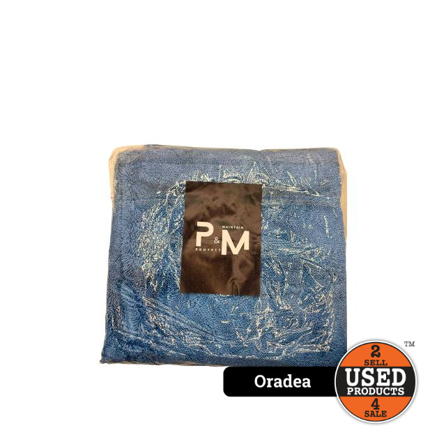 Laveta auto din microfibra, P&amp;M&reg;, 1200 Gsm, 40x40 cm, Albastru - imagine 3