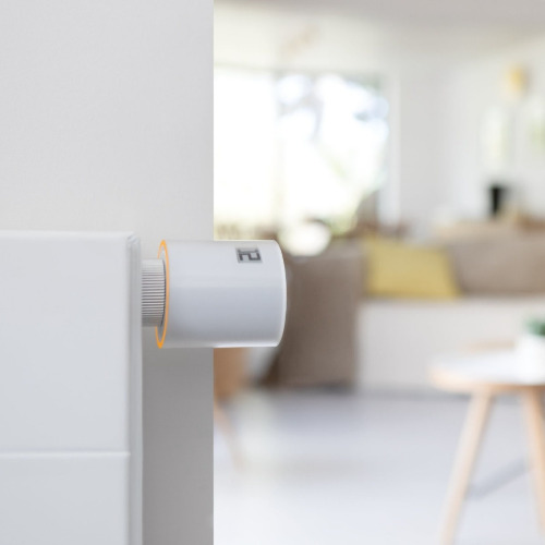 Cap termostat smart pentru calorifer Netatmo, Wi-Fi, programabil, afisaj digital, compatibil Apple HomeKit, Alexa si Google Assistant, alb - imagine 2