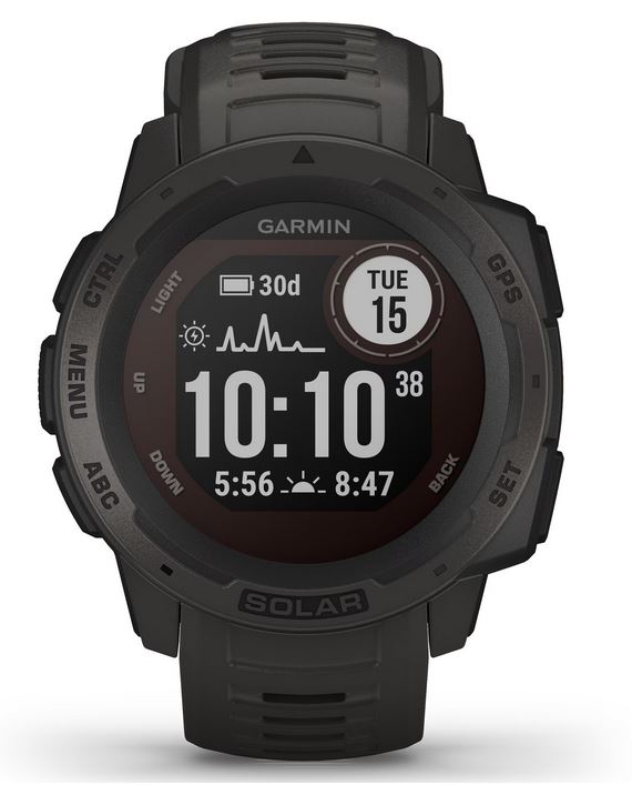 Ceas Smartwatch Garmin Instinct Solar STD-810G, GPS, Graphite - imagine 2