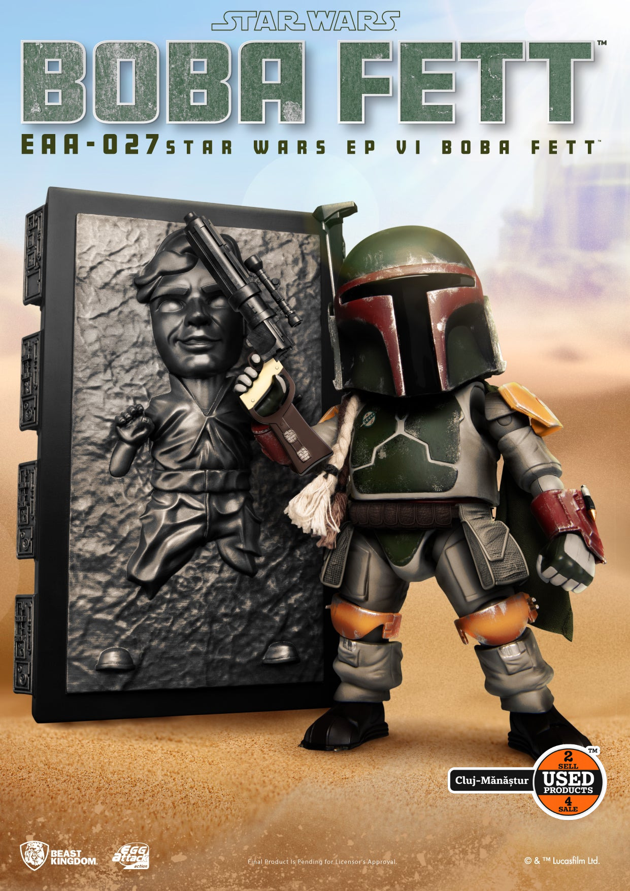Figurina Beast Kingdom STAR WARS EP VI Boba Fett,EAA-027, 15 Cm