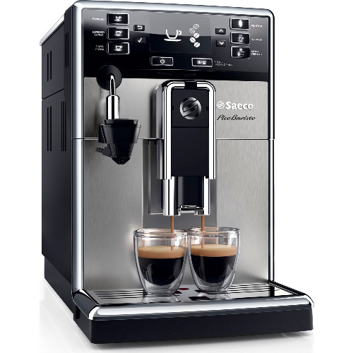 Espressor automat Philips Saeco PicoBaristo HD8924/09, 1.8L, 1850W, Sistem spumare a aptelui Cappuccinatore, 10 setari intensitate aroma, Rasnite 100% ceramice, 15bar, Argintiu/Negru