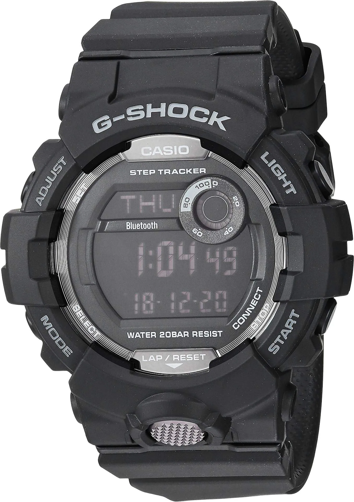 Ceas Casio G-Shock GBD-800, Quart, 20ATM, Curea si carcasa rasina, Digital, Negru