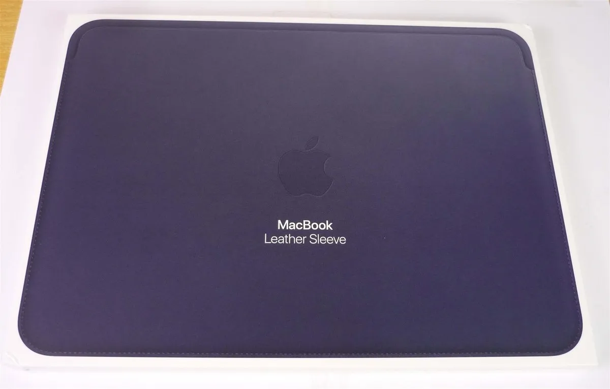 Husa Apple Macbook, Leather Sleeve, 12 inch, MQG02ZM, Midnight Blue - imagine 2