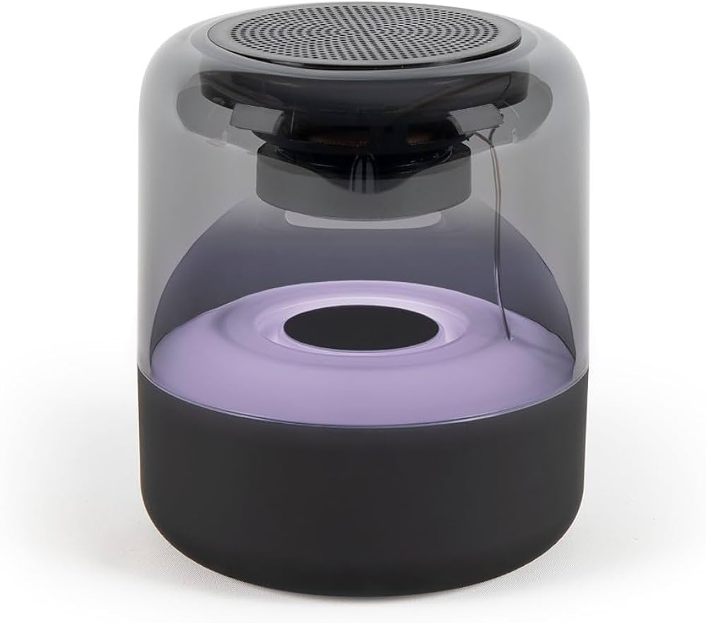 Boxa portabila wireless Livoo TES251, Bluetooth, Putere 5W, Design translucid, Conexiune AUX si card MicroSD