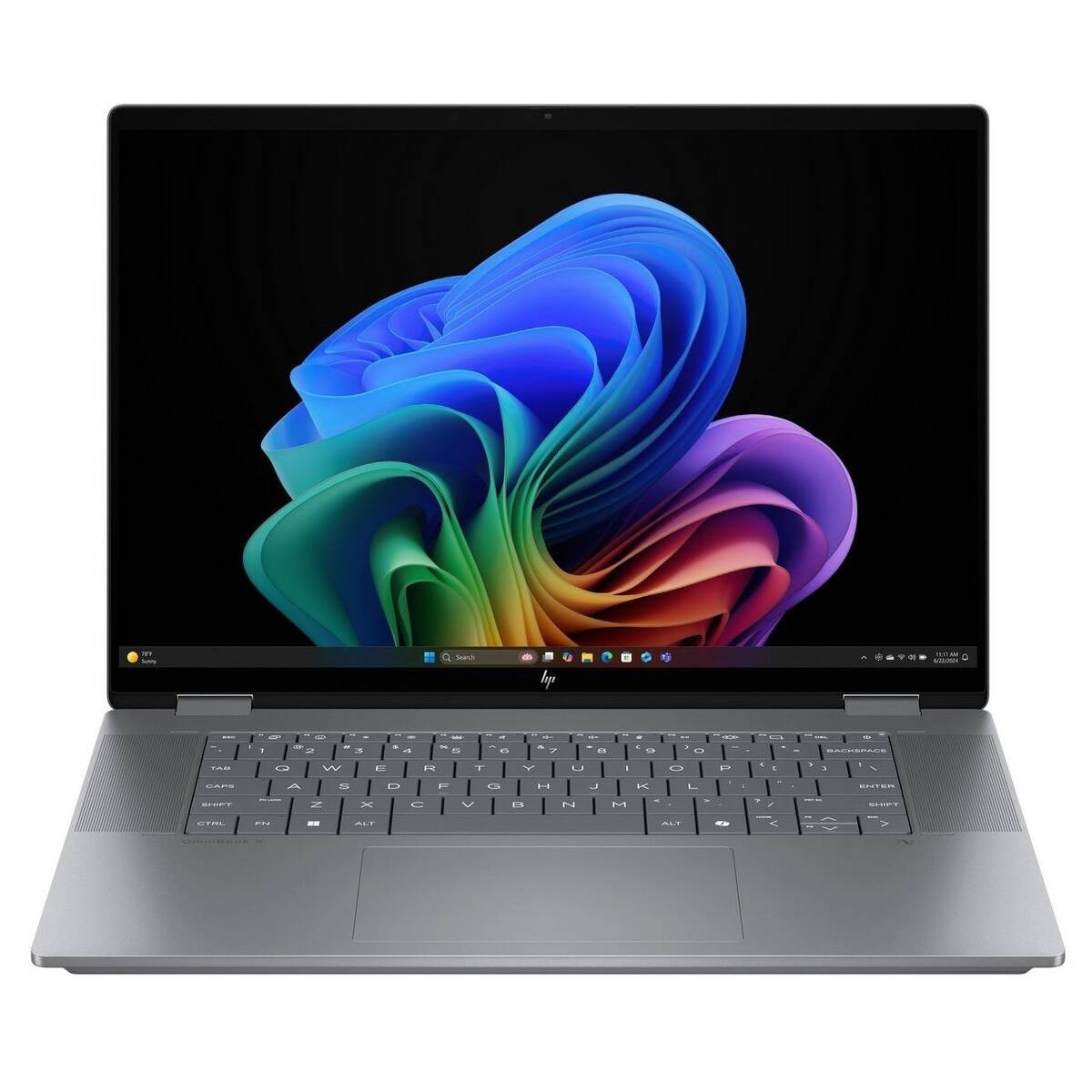 Laptop 2 in 1 HP OmniBook X Flip 16-AR0255NG, Display 16 inch WUXGA, Procesor Ryzen AI 5 340 4.8 Ghz 6-Core, 16 GB RAM DDR5 7500 MHz, SSD 512 NVMe, AMD Radeon 840M Graphics, Tunderbolt, HDMI, Jack 3.5mm, Meteor Grey, Layout German QWERTZ - imagine 2