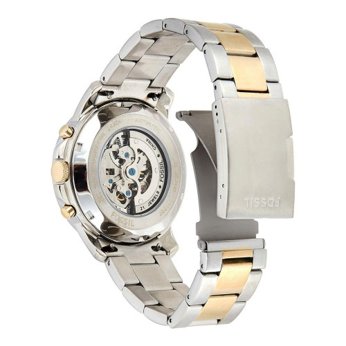 Ceas Barbatesc Automatic Fossil ME3141, 44mm, Skeleton Dial, Stainless Steel, 50m, Silver - imagine 3