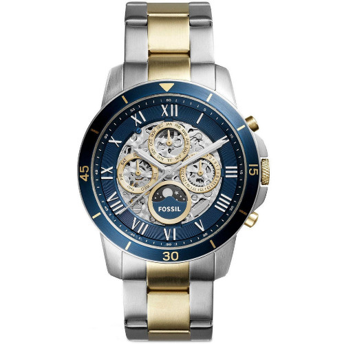 Ceas Barbatesc Automatic Fossil ME3141, 44mm, Skeleton Dial, Stainless Steel, 50m, Silver