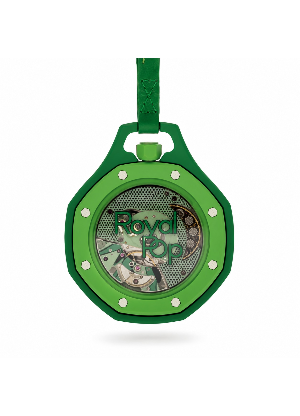 Ceas De Buzunar Swatch x Audemars Piguet SSX03G100N, Bioceramic, Royal Pop, Automatic, Green Eight - imagine 2