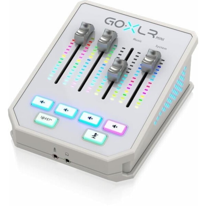 Mixer Audio TC Helicon GoXLR MINI, 2 Canale, USB, Alb