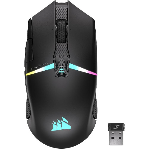 Mouse gaming Corsair Nightsabre, Bluetooth, Wireless, senzor Marksman 26K DPI, 99g, RGB, Negru