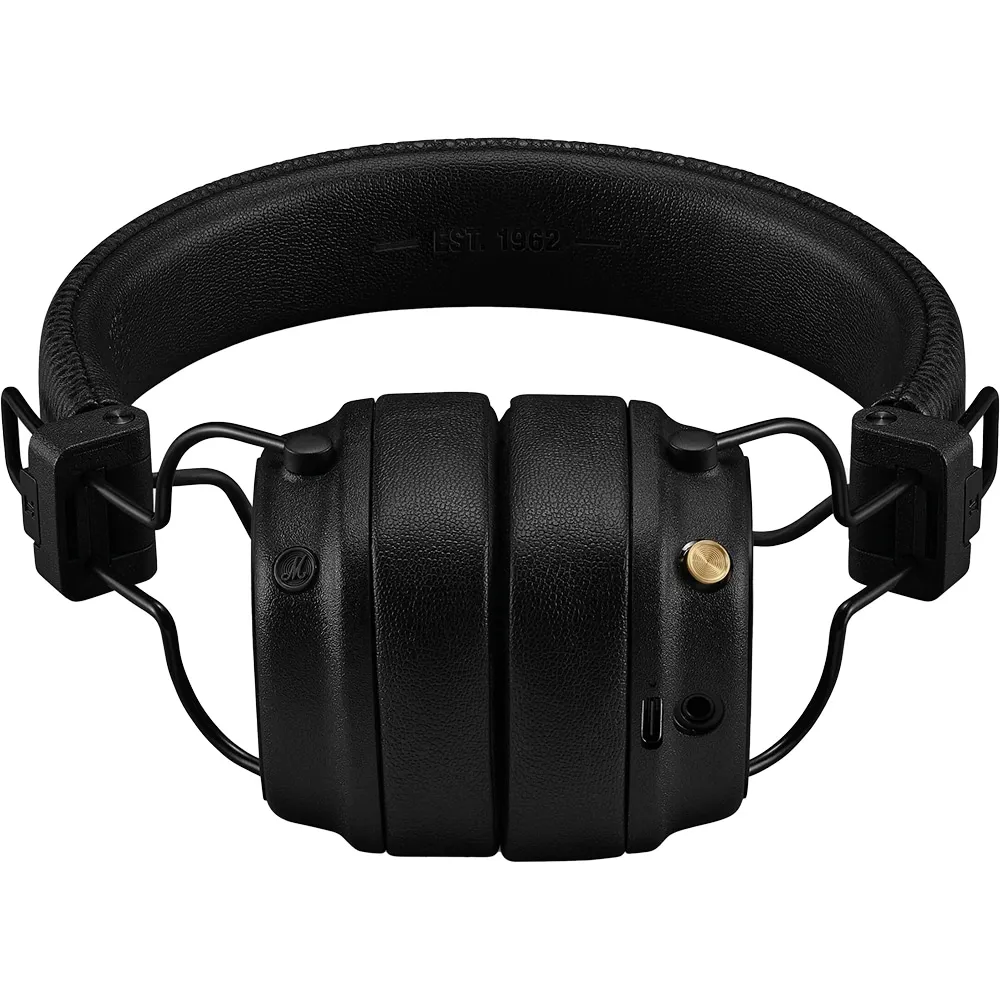 Casti Wireless Marshall Major IV Black, Bluetooth 5.0, Autonomie 80 Ore, USB-C, Jack 3.5mm, Black - imagine 2